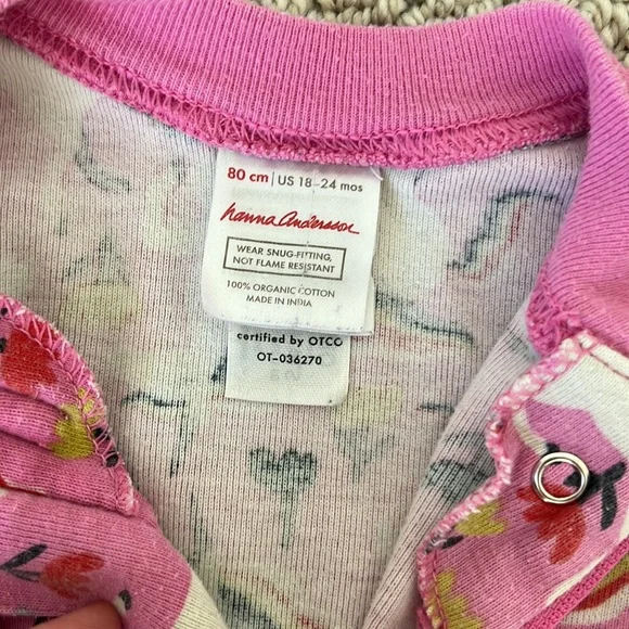 Hanna Andersson Baby Zip Sleeper Pajamas — Set of Four (4), Size 18-24M (80cm)